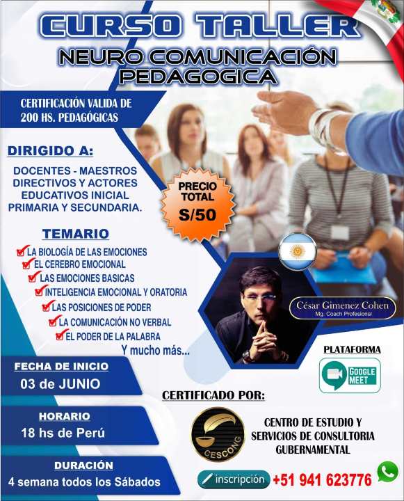 neuro comunicacion pedagogica curso taller